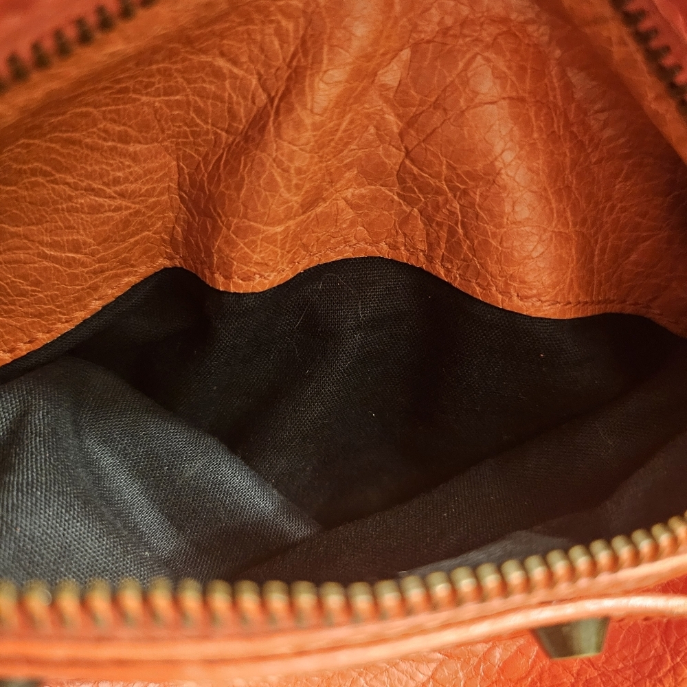 Balenciaga Small City Moto Crossbody Bag 🍊 Rare Orange Red - Picture 11 of 17